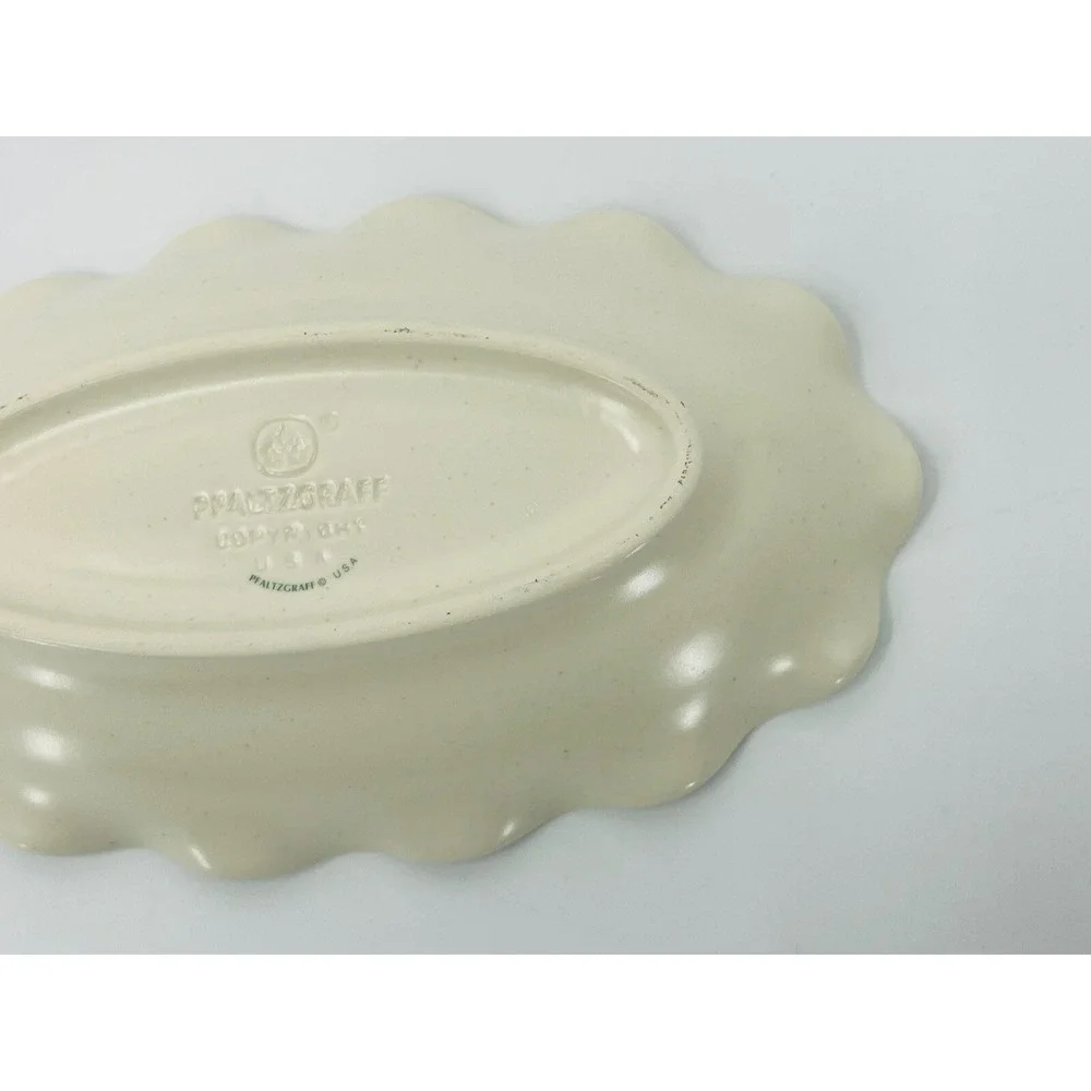 Vintage Pfaltzgraff Naturewood Stoneware Ruffle Edge 9